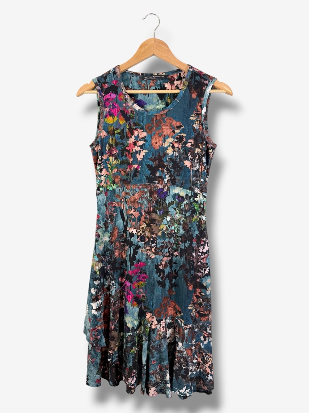 Peruvian Connection Chelsea Dress Size S Sleeveless Jersey Knit Multicolor